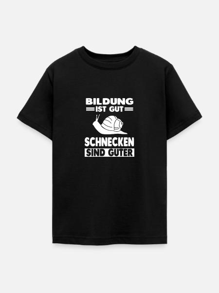Schnecke Schnecken - Teenager T-Shirt - Schwarz