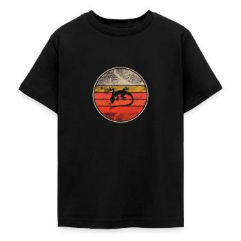 Gecko Eidechsen Reptilien - Teenager T-Shirt - Schwarz - Vorne - AI Model Teenager Male light (155cm)