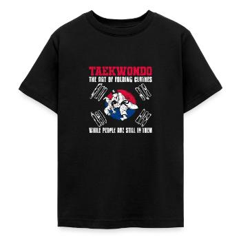 TKD Korean Martial Arts Tae Kwon - Teenager T-Shirt - Schwarz - Vorne - AI Model Teenager Male light (155cm)
