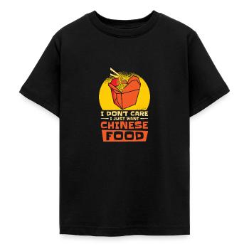 Cuisine asiatique Cuisine chinoise Fan Noodle Foodie - T-shirt Ado - noir - Devant - AI Model Teenager Male light (155cm)