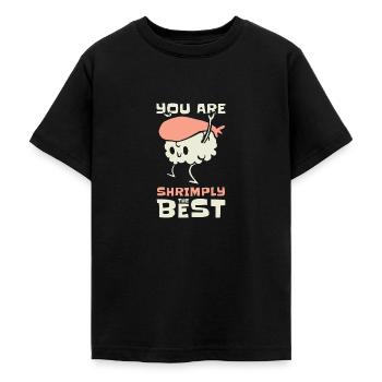 Asian Food Sushi Shrimp Food Sushi Lover - Teenage T-Shirt - black - Front - AI Model Teenager Male light (155cm)