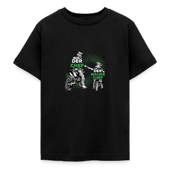 Motocross Vater Sohn Partnerlook Vatertag - Teenager T-Shirt - Schwarz - Vorne - AI Model Teenager Male light (155cm)