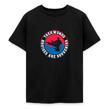 TKD Korean Martial Arts Tae Kwon - Teenager T-Shirt - Schwarz - Vorne - AI Model Teenager Male light (155cm)