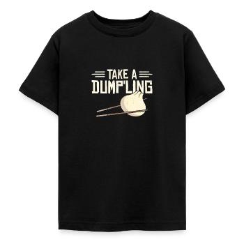 Boulettes Cuisine asiatique Fan de nourriture chinoise - T-shirt Ado - noir - Devant - AI Model Teenager Male light (155cm)