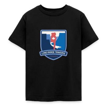 Traversée à longue distance – Canada - T-shirt Ado - noir - Devant - AI Model Teenager Male light (155cm)
