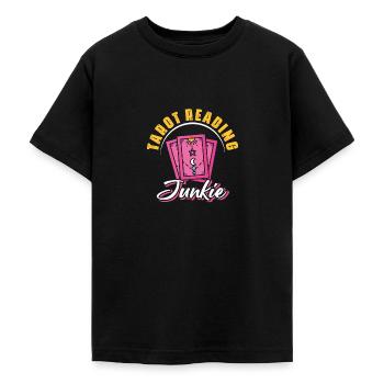 Divination Tarot Reading Junkie Fortune Telling - Teenage T-Shirt - black - Front - AI Model Teenager Male light (155cm)