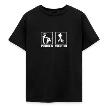 BMX Bikers Statement Problem Solution. - Teenager T-Shirt - Schwarz - Vorne - AI Model Teenager Male light (155cm)