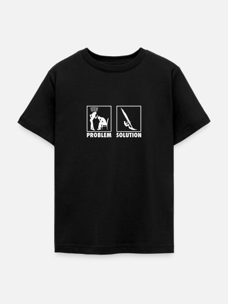 Windsurf Windsurfer Déclaration Solution au problème. - T-shirt Ado - noir