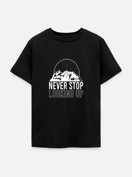 Constellation Stars Mountains Night Sky - Teenager T-Shirt - Schwarz
