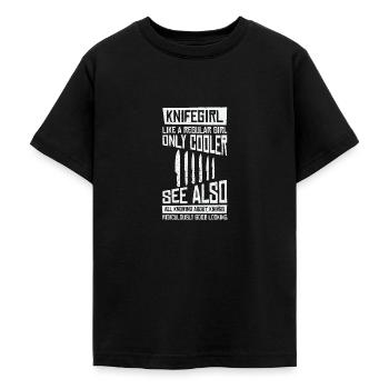 Knifemaking Knife Making Bladesmith Smithing Knife - Teenage T-Shirt - black - Front - AI Model Teenager Male light (155cm)