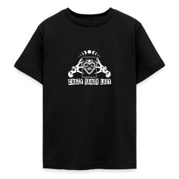 Divination Crazy Tarot Lady Crystal Tarot Cartes - T-shirt Ado - noir - Devant - AI Model Teenager Male light (155cm)