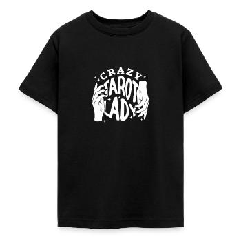 Divination Crazy Tarot Lady Crystal Tarot Cartes - T-shirt Ado - noir - Devant - AI Model Teenager Male light (155cm)