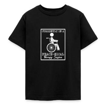 Physiothérapie Actuellement Paix Physiothérapie - T-shirt Ado - noir - Devant - AI Model Teenager Male light (155cm)