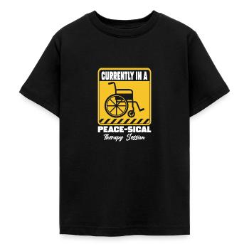 Physiothérapie Actuellement Paix Physiothérapie - T-shirt Ado - noir - Devant - AI Model Teenager Male light (155cm)