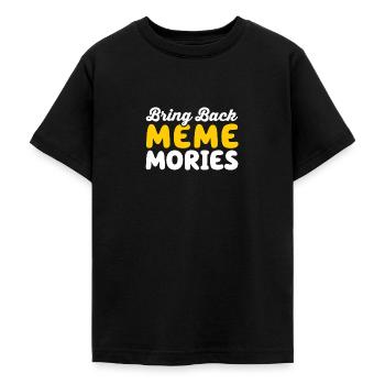 Les médias sociaux réveillent des souvenirs de mèmes - T-shirt Ado - noir - Devant - AI Model Teenager Male light (155cm)
