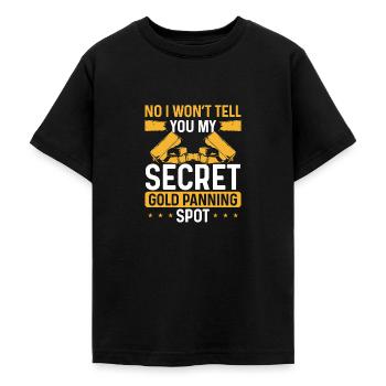 Gold Panner Secret Panning Spot Miner Prospector - Teenager T-Shirt - Schwarz - Vorne - AI Model Teenager Male light (155cm)