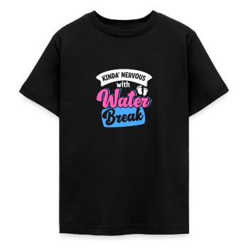 Pregnancy Funny Announcement Reveal - Teenage T-Shirt - black - Front - AI Model Teenager Male light (155cm)