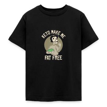 Keto Nutritionist Diet Ketogenic Food Weight Loss - Teenage T-Shirt - black - Front - AI Model Teenager Male light (155cm)