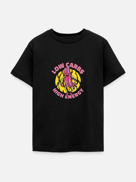 Keto-Diätassistent Low Carb Lebensmittel - Teenager T-Shirt - Schwarz