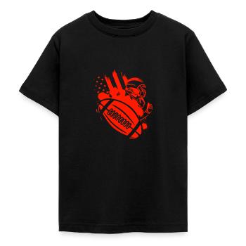 Football américain Drapeau Sports patriotiques - T-shirt Ado - noir - Devant - AI Model Teenager Male light (155cm)