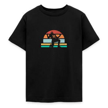 Retro Vintage American Football Sport - Teenager T-Shirt - Schwarz - Vorne - AI Model Teenager Male light (155cm)