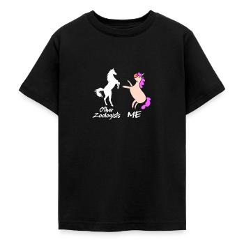 Zoologiste Licorne Mythique Zoo Animaux Zoologie - T-shirt Ado - noir - Devant - AI Model Teenager Male light (155cm)