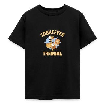 Zoowärterausbildung Zootier Wildtiere Tierpflege - Teenager T-Shirt - Schwarz - Vorne - AI Model Teenager Male light (155cm)