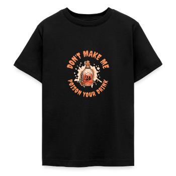 Aqua Tofana Skull Poison Crime Fan Drink Poison - Teenage T-Shirt - black - Front - AI Model Teenager Male light (155cm)