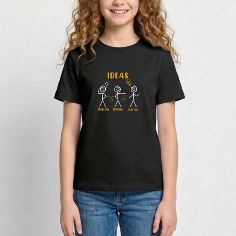Problem Thinking Stick Figure Solution Thinker Teenage T-Shirt