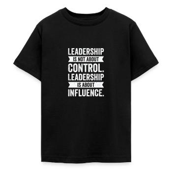 Leadership Sagesse Citations Guide Inspirer - T-shirt Ado - noir - Devant - AI Model Teenager Male light (155cm)
