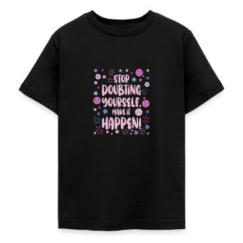 Test Day Flower Testing Exam for Teachers and - Teenage T-Shirt - black - Front - AI Model Teenager Male light (155cm)