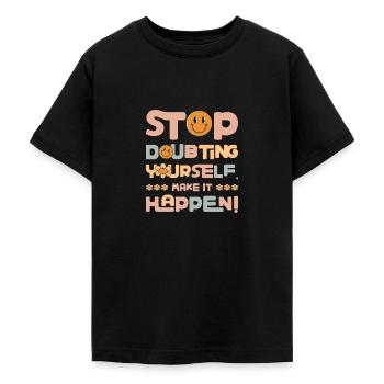 Test Day Flower Testing Exam for Teachers and - Teenage T-Shirt - black - Front - AI Model Teenager Male light (155cm)