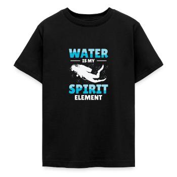 Snorkeling Water Sports Spirit Element - Teenage T-Shirt - black - Front - AI Model Teenager Male light (155cm)
