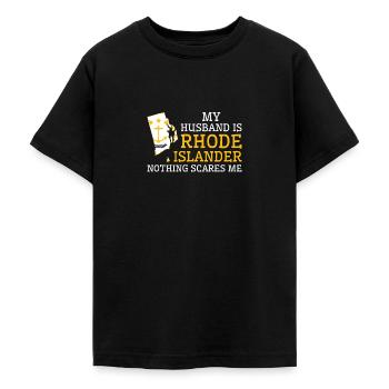 Nichts macht mir Angst Rhode Islander Ehemann - Teenager T-Shirt - Schwarz - Vorne - AI Model Teenager Male light (155cm)