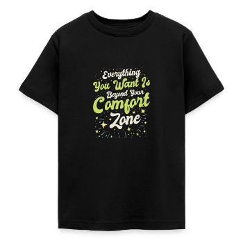 Zone de confort du motivateur de connaissances significatives - T-shirt Ado - noir - Devant - AI Model Teenager Male light (155cm)