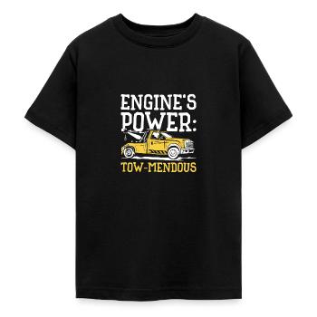 Tow Truck Driver Trucking Engine Operator Trucker - Teenage T-Shirt - black - Front - AI Model Teenager Male light (155cm)