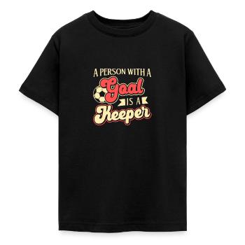 Football Life Goal Keeper Player Sports - Teenage T-Shirt - black - Front - AI Model Teenager Male light (155cm)