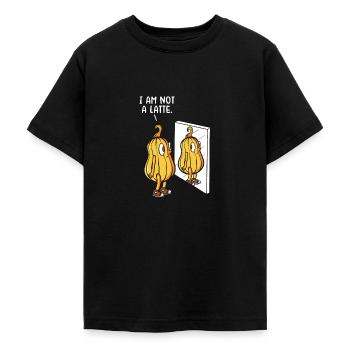 Pumpkin Latte Lover Café Pumpkin Spice Latte - T-shirt Ado - noir - Devant - AI Model Teenager Male light (155cm)