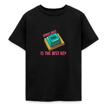 Ingénieur logiciel Clé informatique - T-shirt Ado - noir - Devant - AI Model Teenager Male light (155cm)
