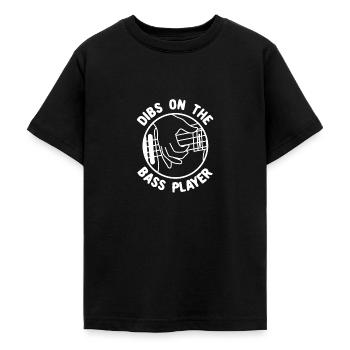 Bass Guitar Player Dibs On The Bass Player - Teenage T-Shirt - black - Front - AI Model Teenager Male light (155cm)