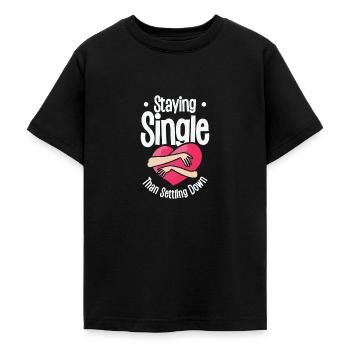 Single Vintage Fan Single Citations Retro Single - T-shirt Ado - noir - Devant - AI Model Teenager Male light (155cm)