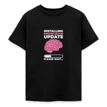 Installer la mise à jour des connaissances Student Brain - T-shirt Ado - noir - Devant - AI Model Teenager Male light (155cm)