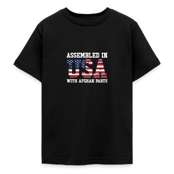 Né en Afghanistan Afghanistan Américains USA - T-shirt Ado - noir - Devant - AI Model Teenager Male light (155cm)