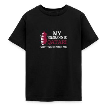 Rien ne me fait peur mari qatari Qatar - T-shirt Ado - noir - Devant - AI Model Teenager Male light (155cm)