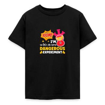 Wissenschaft Thema Geburtstagsfeier Alter 8 - Teenager T-Shirt - Schwarz - Vorne - AI Model Teenager Male light (155cm)