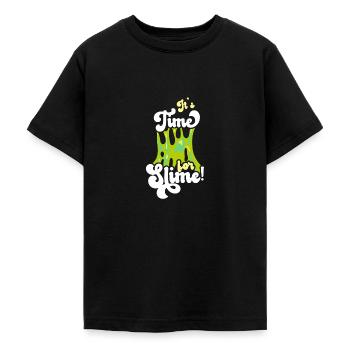 Slime Puddle Cool Cute Adorable for Slime Maker - Teenage T-Shirt - black - Front - AI Model Teenager Male light (155cm)