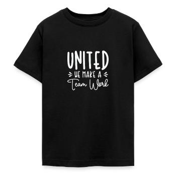 Unité entre les employés Travail de bureau - T-shirt Ado - noir - Devant - AI Model Teenager Male light (155cm)