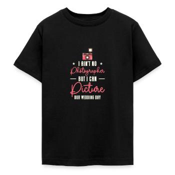 Paar Kamera Romantik Hochzeitstag Pick Up Lines - Teenager T-Shirt - Schwarz - Vorne - AI Model Teenager Male light (155cm)