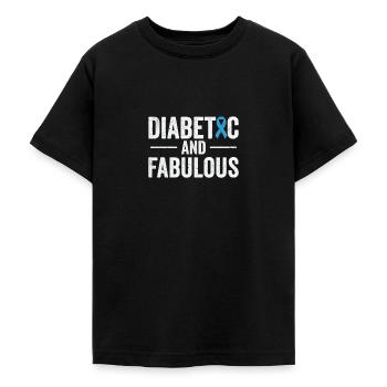 Diabetic Pancreas Diabetes Awareness - Teenage T-Shirt - black - Front - AI Model Teenager Male light (155cm)