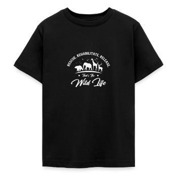 World Wildlife Day Animal Rescue Wildlife - Teenage T-Shirt - black - Front - AI Model Teenager Male light (155cm)